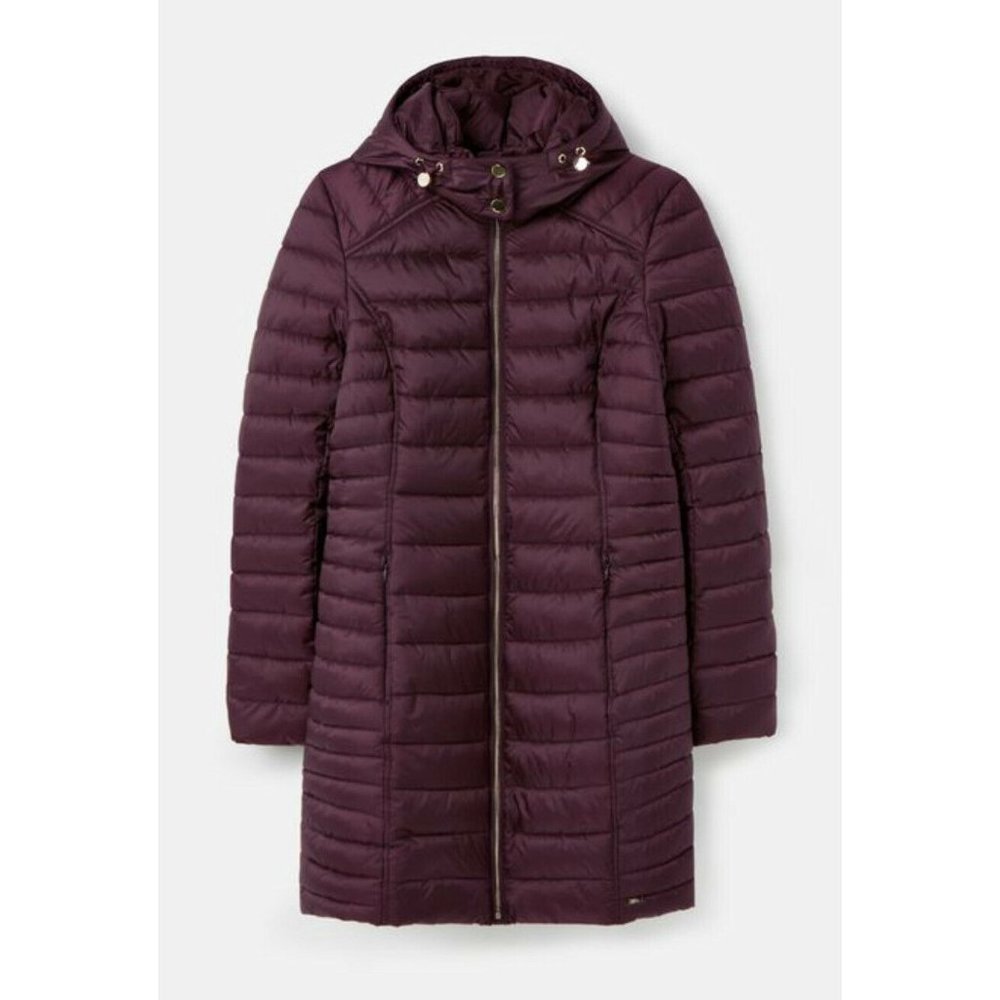 Joules Canterbury Plum Long Puffer Coat